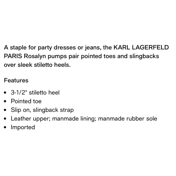 Karl Lagerfeld Gold Slingback Heels - Picture 10 of 10